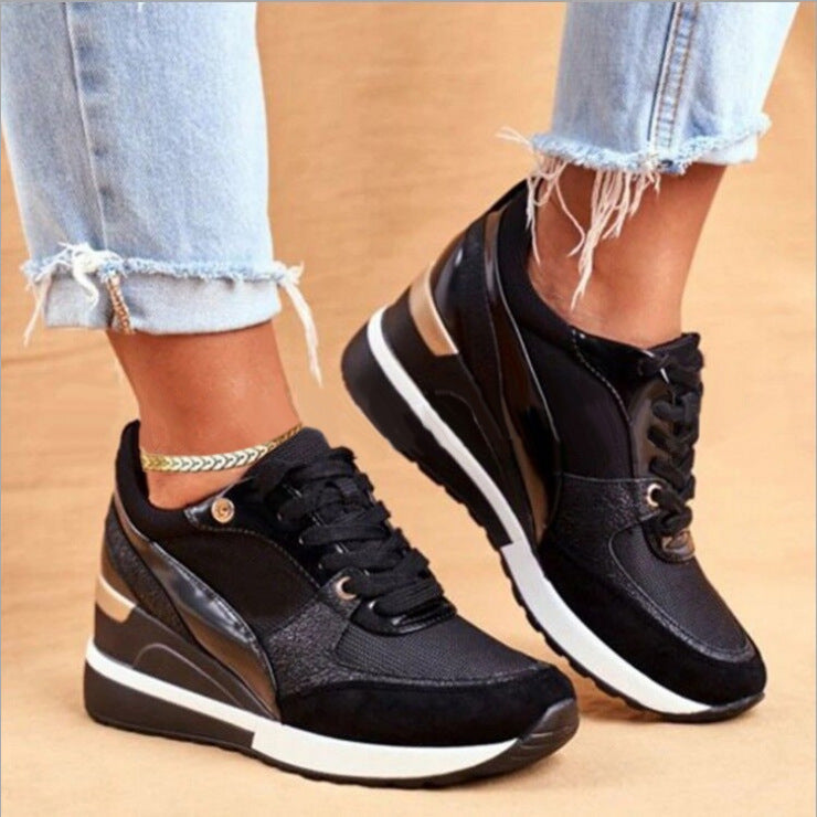 Women's Fashion Sneakers with Elegant Metallic Detail and Sporty Sole Lune London