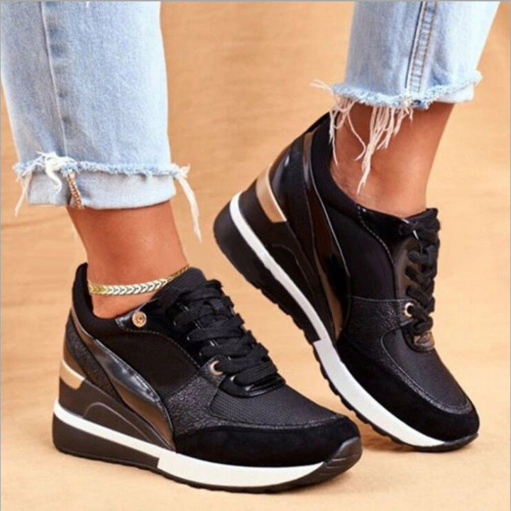 Women's Fashion Sneakers with Elegant Metallic Detail and Sporty Sole Lune London