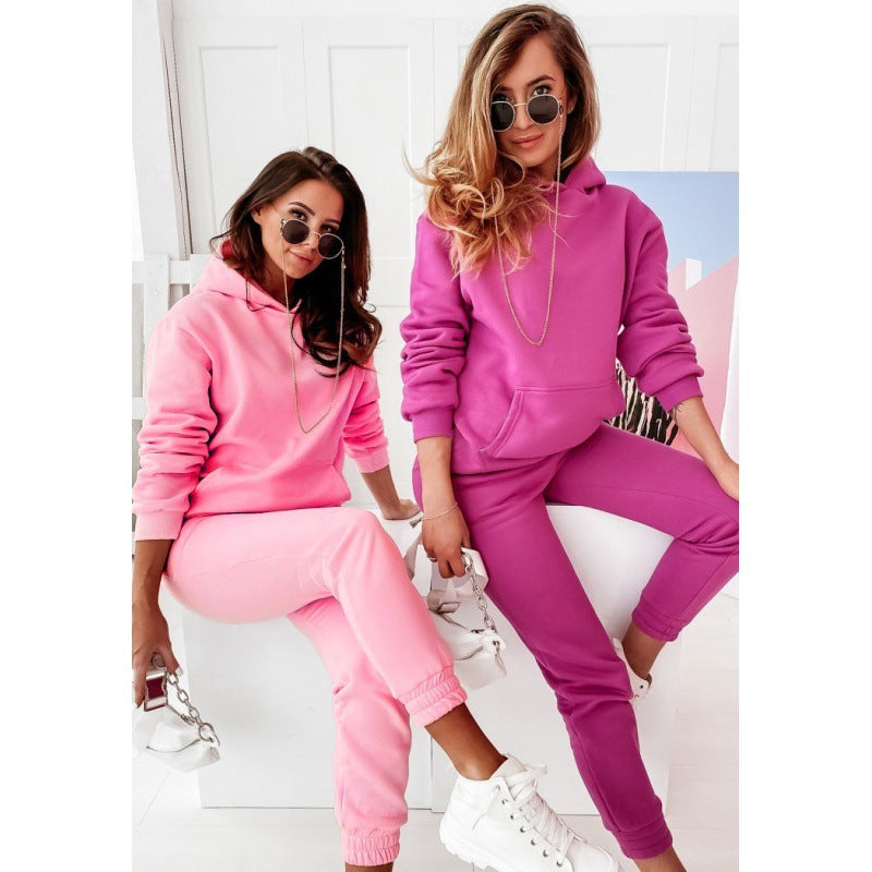 Ladies Sporty Loungewear Set with Hood Lune London