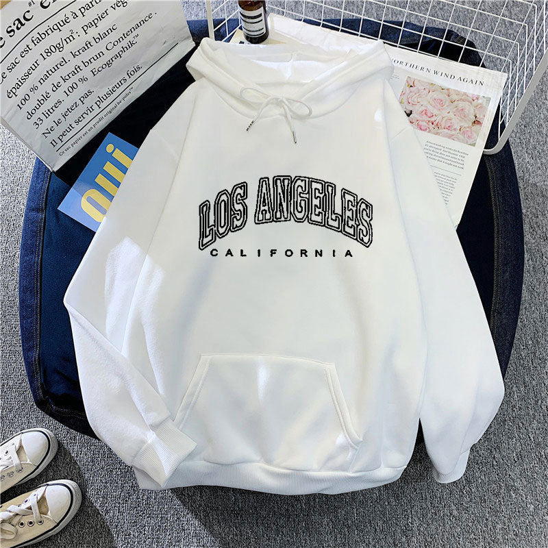 Women's hoodie with large Los Angeles lettering Chic & Stil