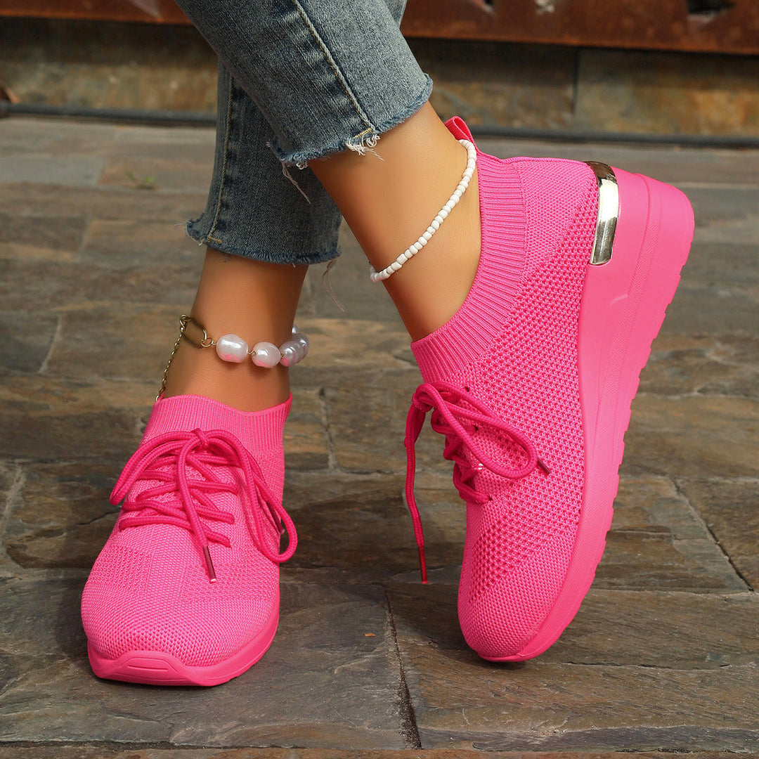 Women's Comfortable Sport Sneakers with Breathable Upper Material and Elegant Platform Sole Lune London