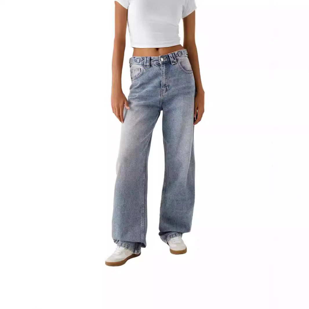 Women's wide High-Waist jeans with elegant cut and casual design Lune London