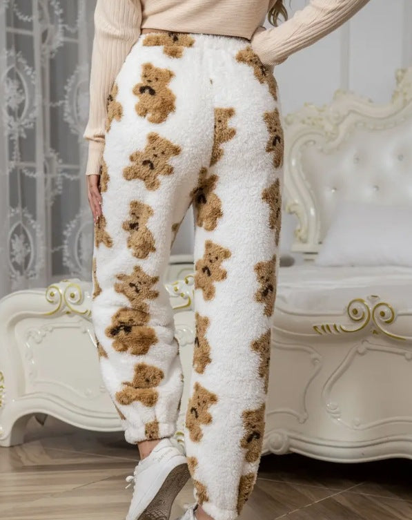 Soft leisure pants for women with a unique cow pattern Lune London