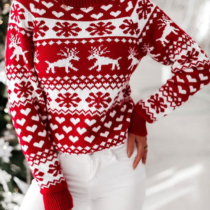 Pull de Noël confortable pour femmes avec motif traditionnel Chic & Stil