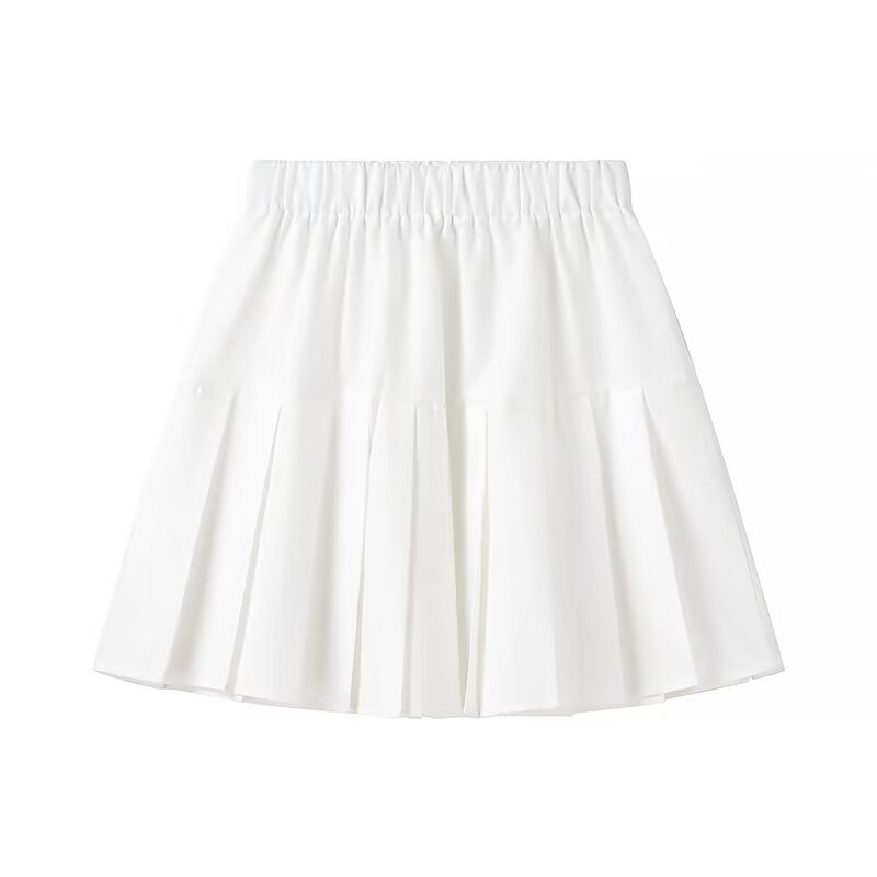 Elegant sleeveless dress for ladies with high collar and flared skirt Lune London