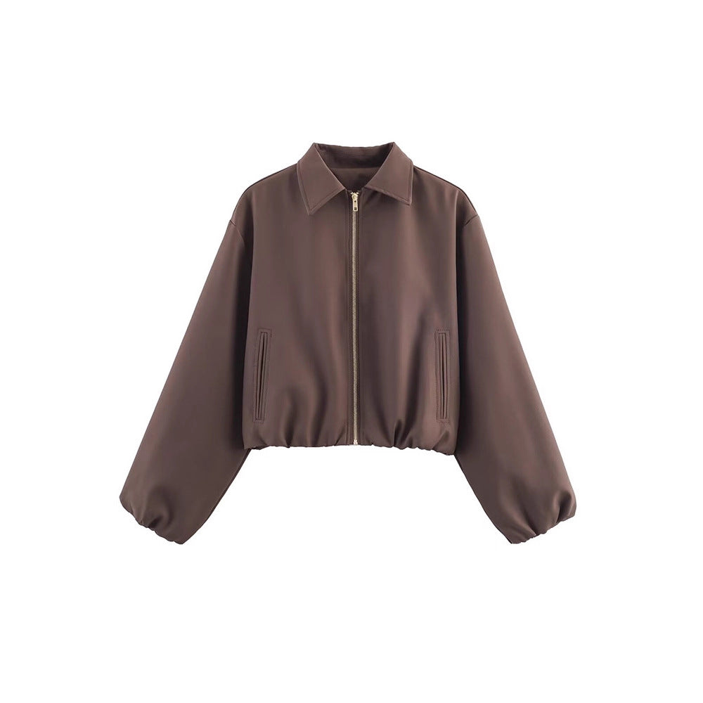 Casual short jacket for women with classic zip Lune London