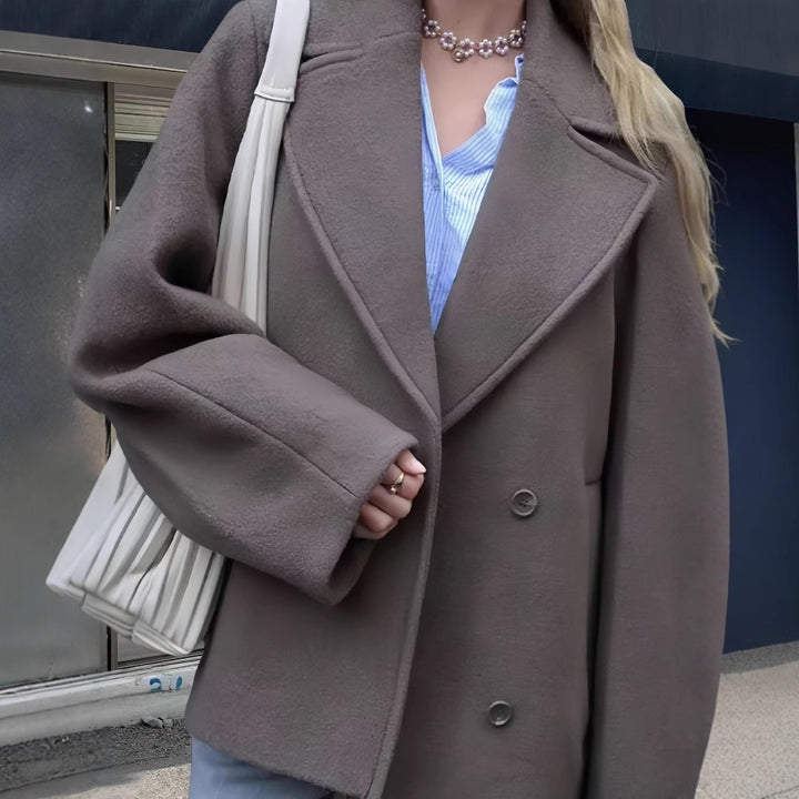 Oversized double-breasted blazer with an elegant collar for women Lune London