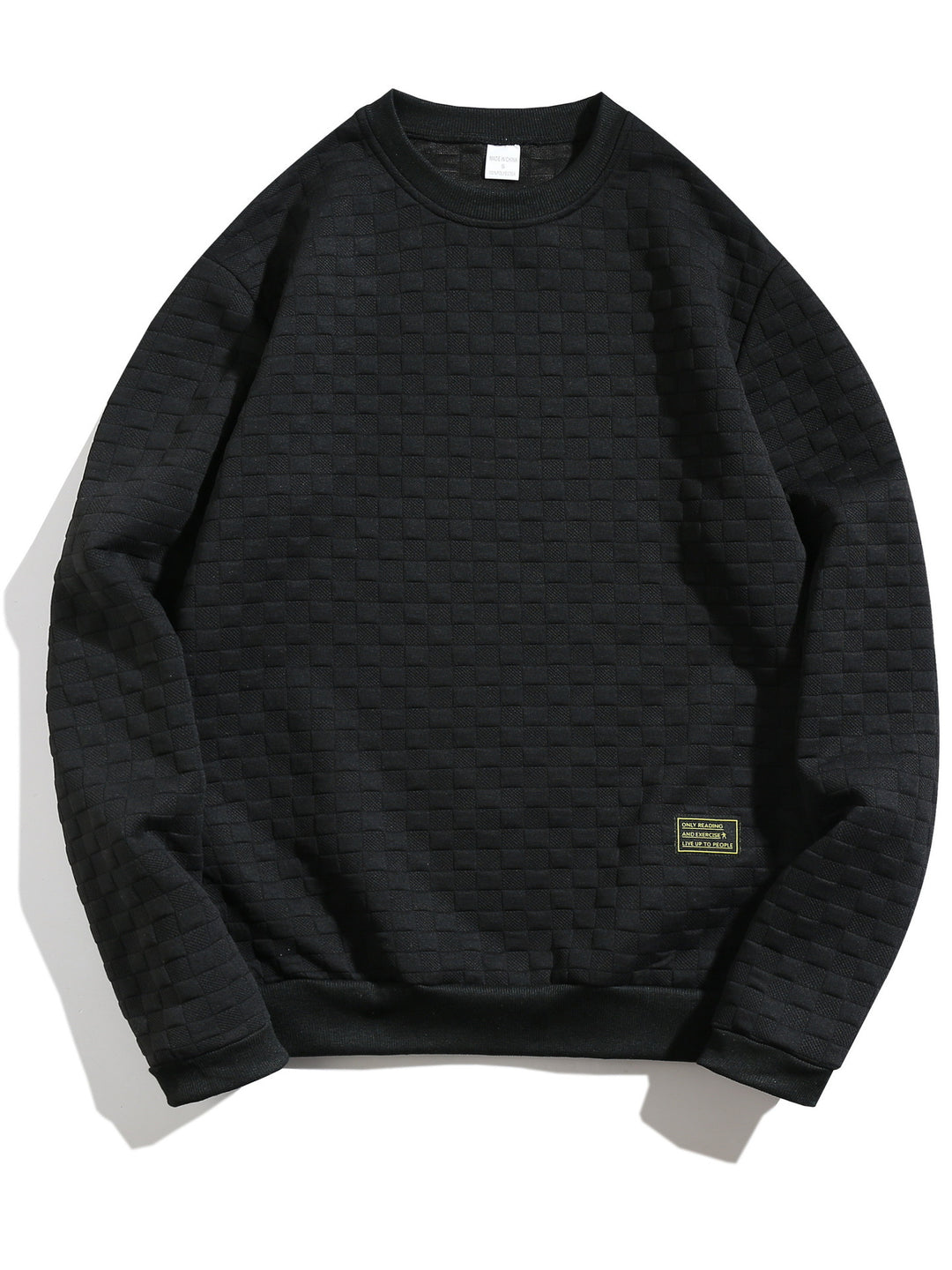 Casual structured sweater for men with round neck and elastic cuffs Lune London