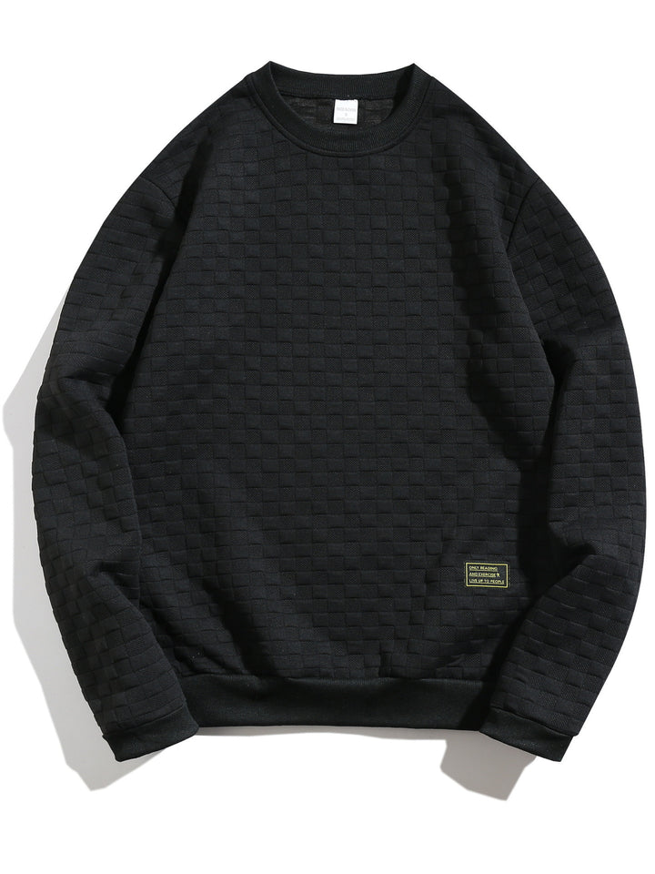 Casual structured sweater for men with round neck and elastic cuffs Lune London