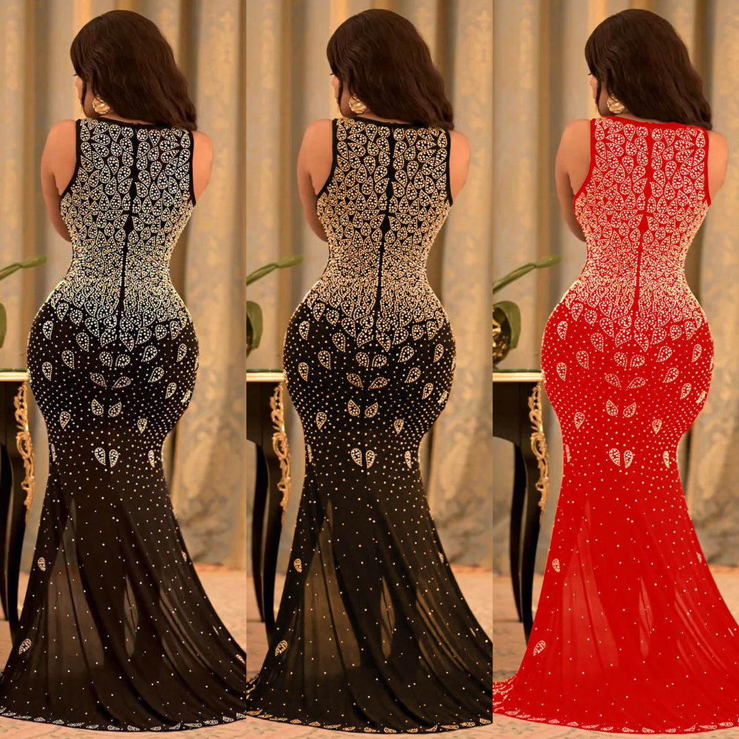 Ladies Elegant Evening Dress Split Lune London