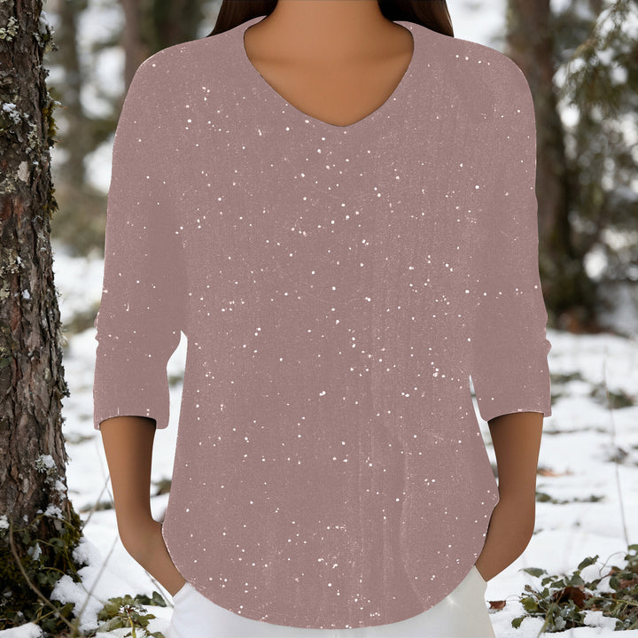 Chemise à manches longues pour femmes avec décolleté en V Chic & Stil