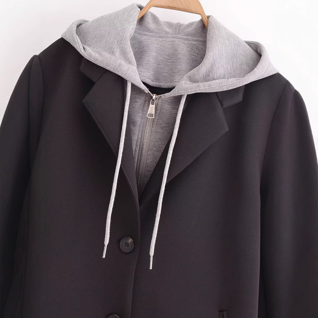 Women's transitional coat with integrated hood Lune London