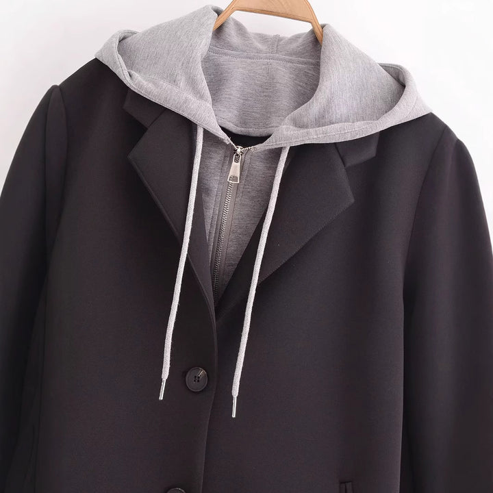 Women's transitional coat with integrated hood Lune London