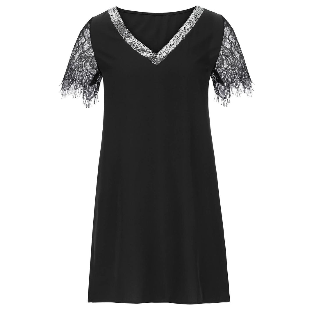 Ladies Elegant Lace Sleeve Dress Lune London