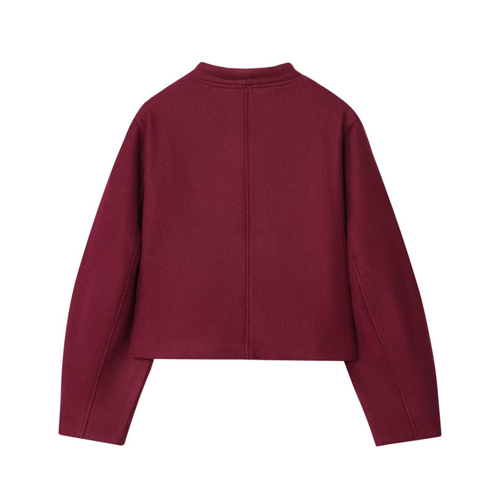 Elegant women's wool jacket with Moon London button details