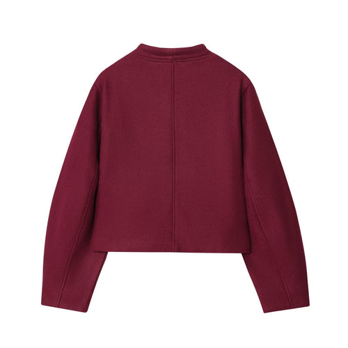 Elegant women's wool jacket with Moon London button details