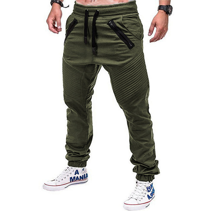 Trendy men's jogging pants with zipper and elastic waist Lune London