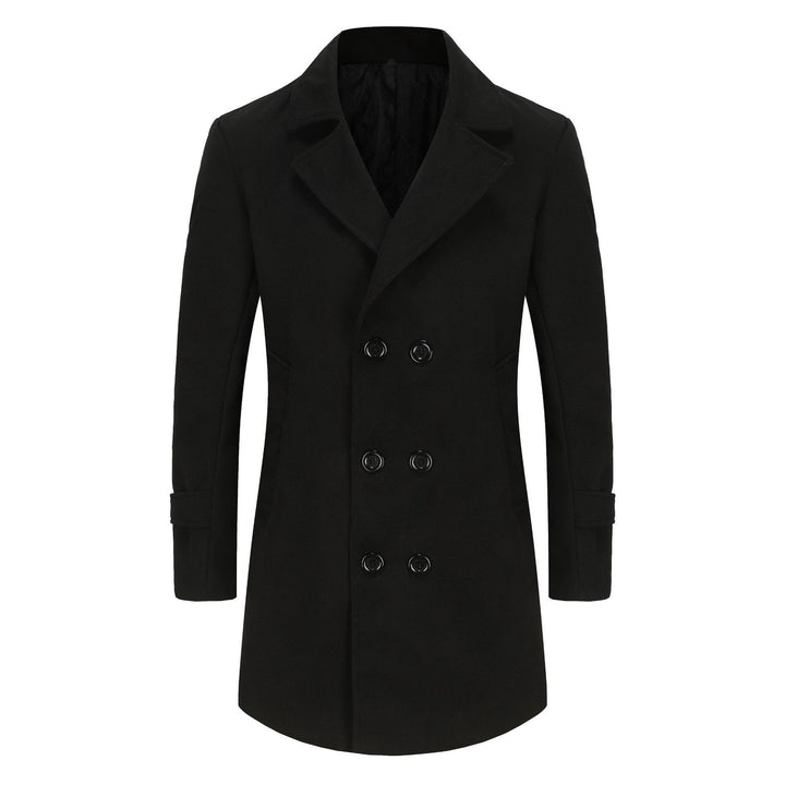 Elegant double-breasted coat for men, slim fit and padded lining Lune London