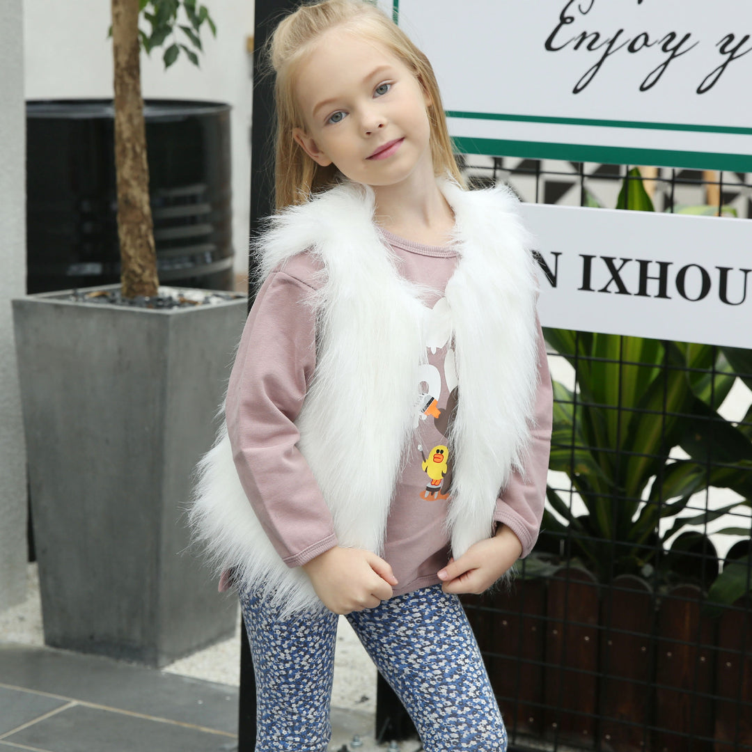 Ladies reversible luxurious faux fur vest Lune London