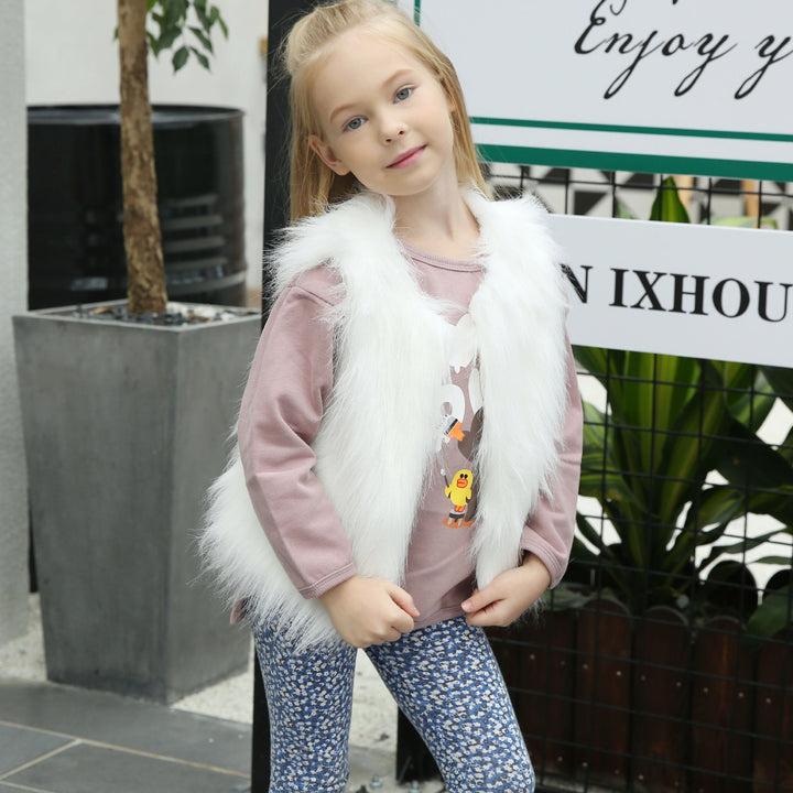 Ladies reversible luxurious faux fur vest Lune London