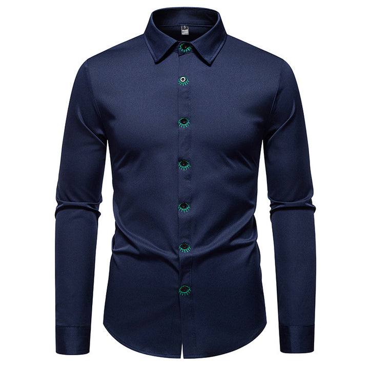 Long sleeve shirt for men with creative button design Lune London