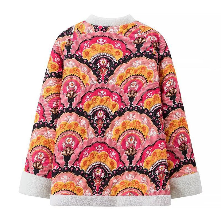 Winter jacket with colorful patterns and soft lining for women Lune London