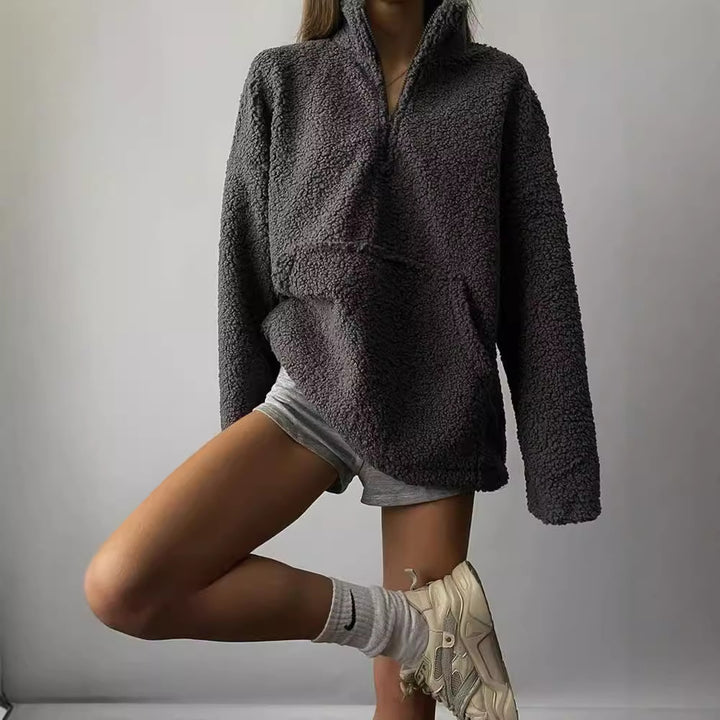 Women Teddy Fleece Sweater Lune London