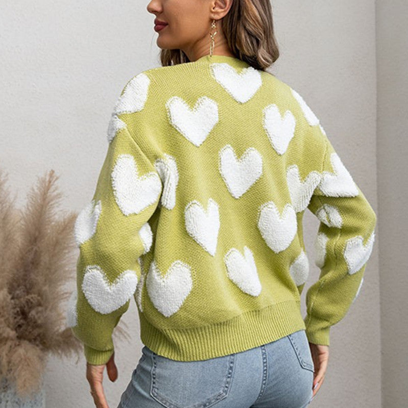 Ladies heart-design cardigan Lune London