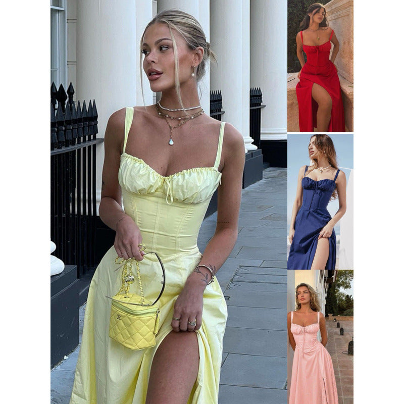 Elegant maxi dress with ruffles Lune London