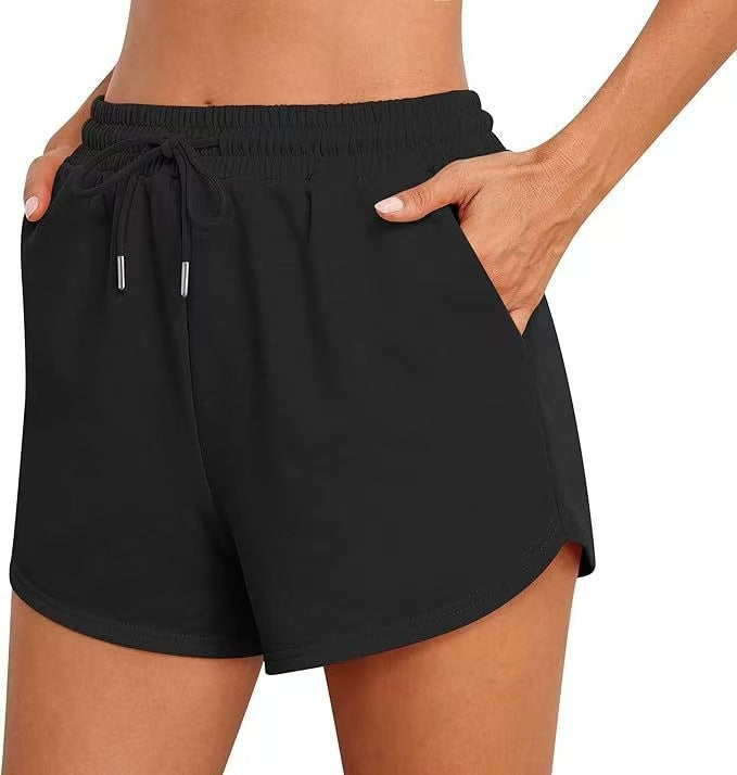 Women's casual trousers in a relaxed fit with an elastic waistband and side pockets Lune London