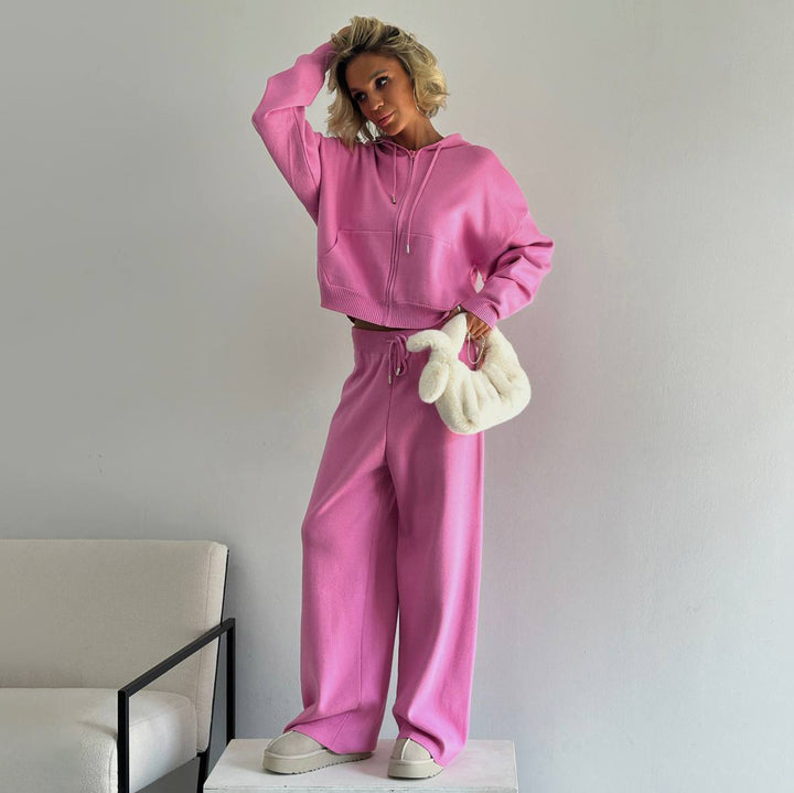 Casual set for women with hoodie and wide-leg pant style Lune London