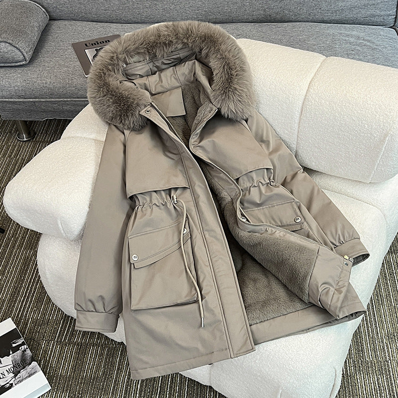 Ladies trendy winter parka with cozy lining and practical pockets Lune London
