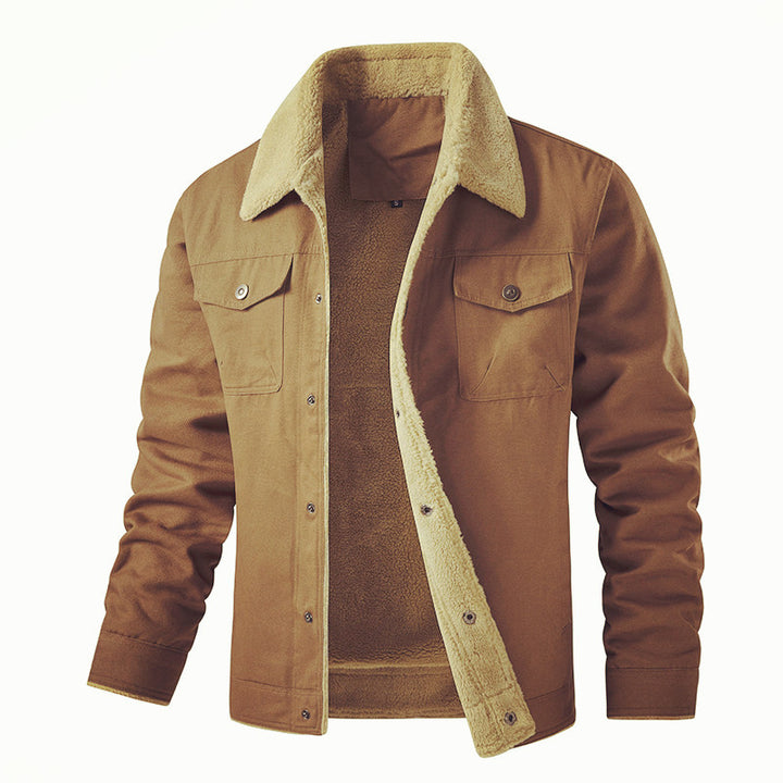 Robust utility jacket for men with warm fleece lining Lune London