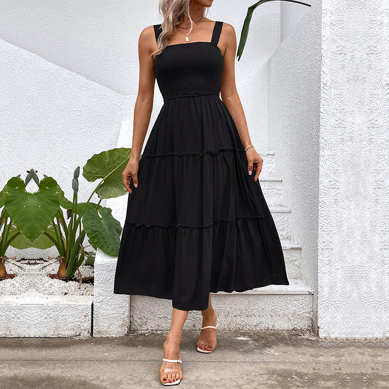 Women’s tiered dress with gathered top Lune London