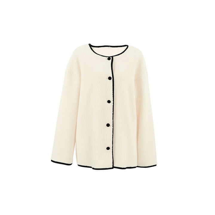 Fleece jacket for women with full zipper and simple design Lune London