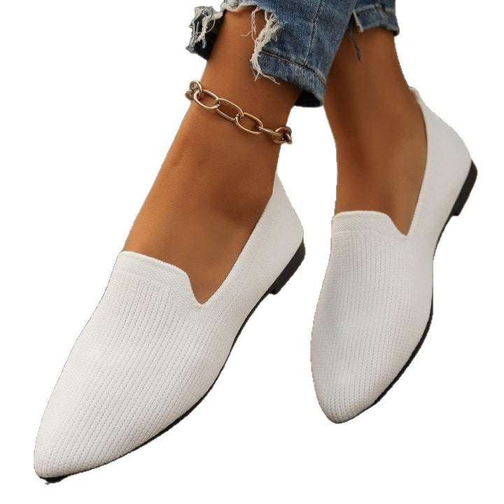 Ladies Breathable Knit Slip-On Shoes Lune London