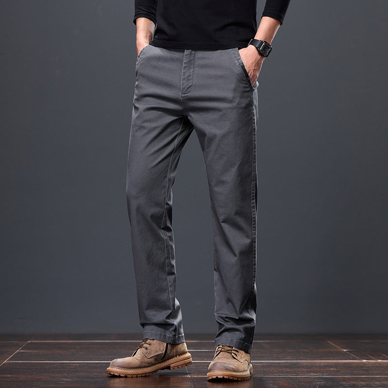 Pantalon chino confortable pour hommes avec taille élastique et poches pratiques Lune London