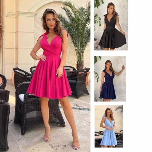 A-line wrap dress for women with adjustable straps Lune London