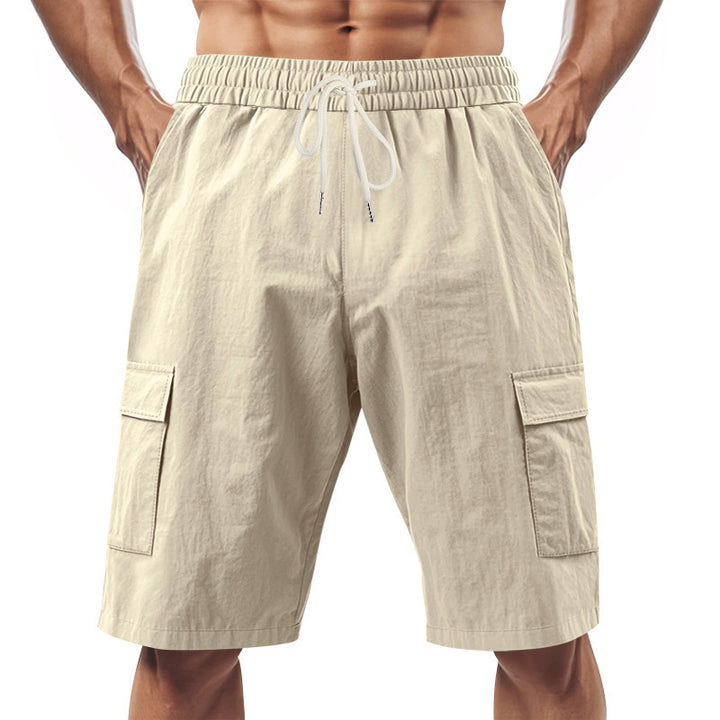 Casual cargo shorts for men with elastic waistband and practical side pockets Lune London