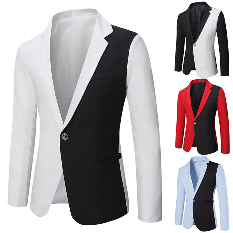 Men's Bicolor Blazer with Modern Cut and Chic Style