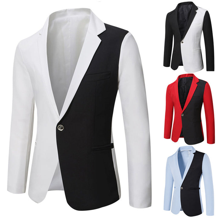 Men's Bicolor Blazer with Modern Cut and Chic Style