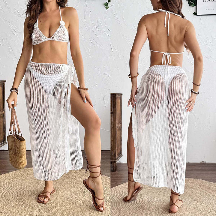 Crochet bikini set for women with wrap cover Lune London