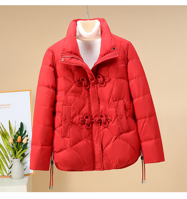 Ladies Trendy Padded Blouson Jacket with Practical Lacing Details Lune London