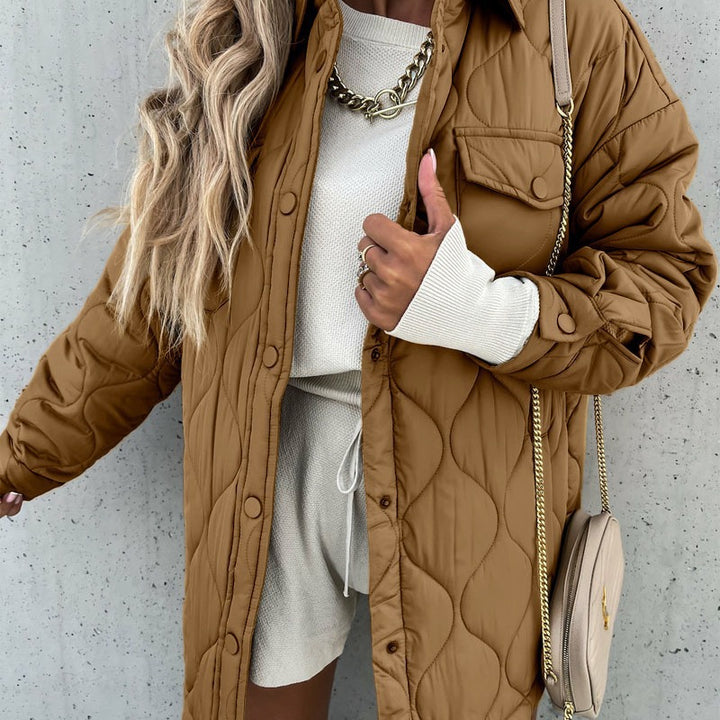 Warm quilted jacket for women with practical pockets and casual fit Lune London