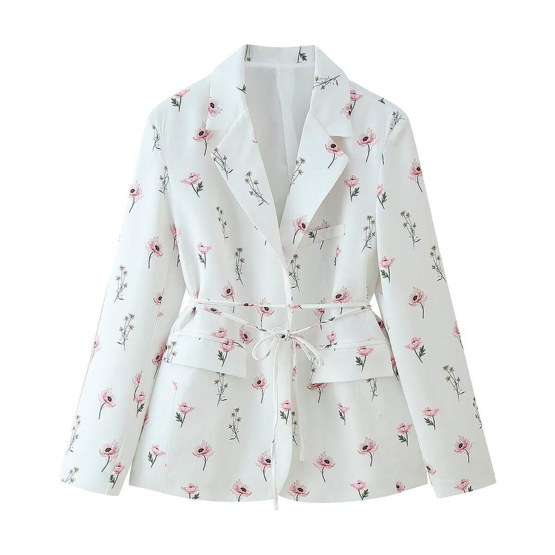 Women's jacket with floral design and fitted silhouette Lune London