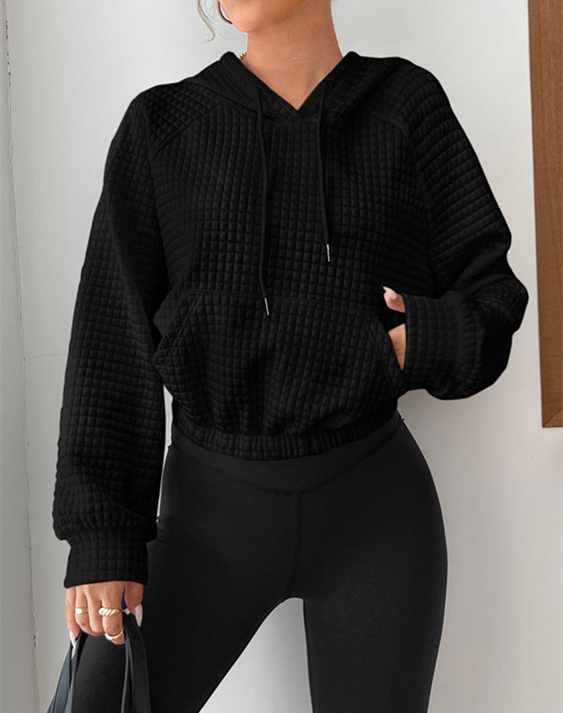 Short textured hoodie for women Lune London