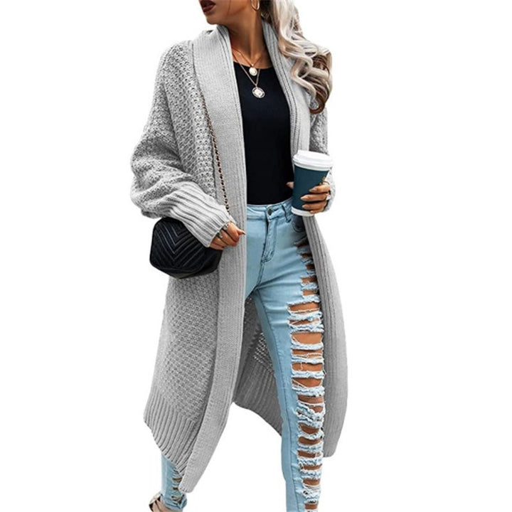 Ladies Large knitted cardigan with front opening and long sleeves Lune London
