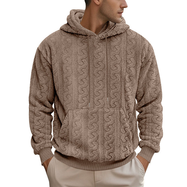 Men's comfortable fleece hoodie with hood and kangaroo pocket Lune London