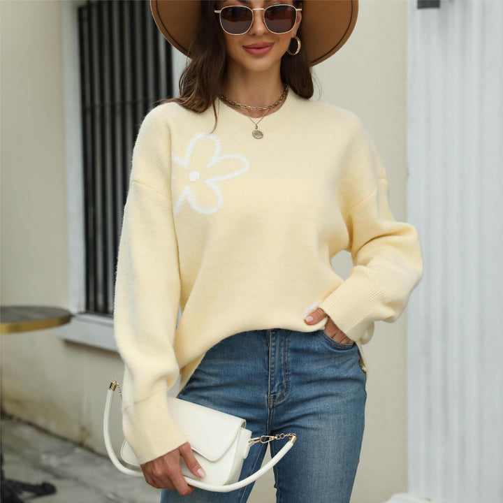Women's sweater with floral design and relaxed fit Lune London