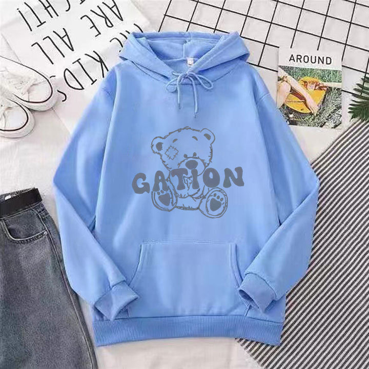 Women's hoodie with cute bear motif Chic & Stil